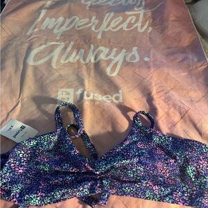 Fused Hawaii Born Free Colorful Leopard Print Bikini Top